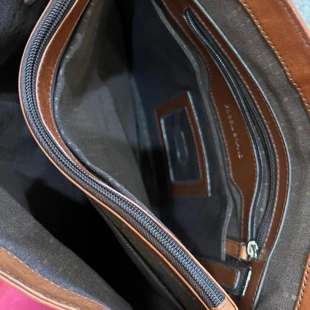 FOSSIL Messenger Crossbody Bag Unisex Brown Distressed Leather Business School‎
